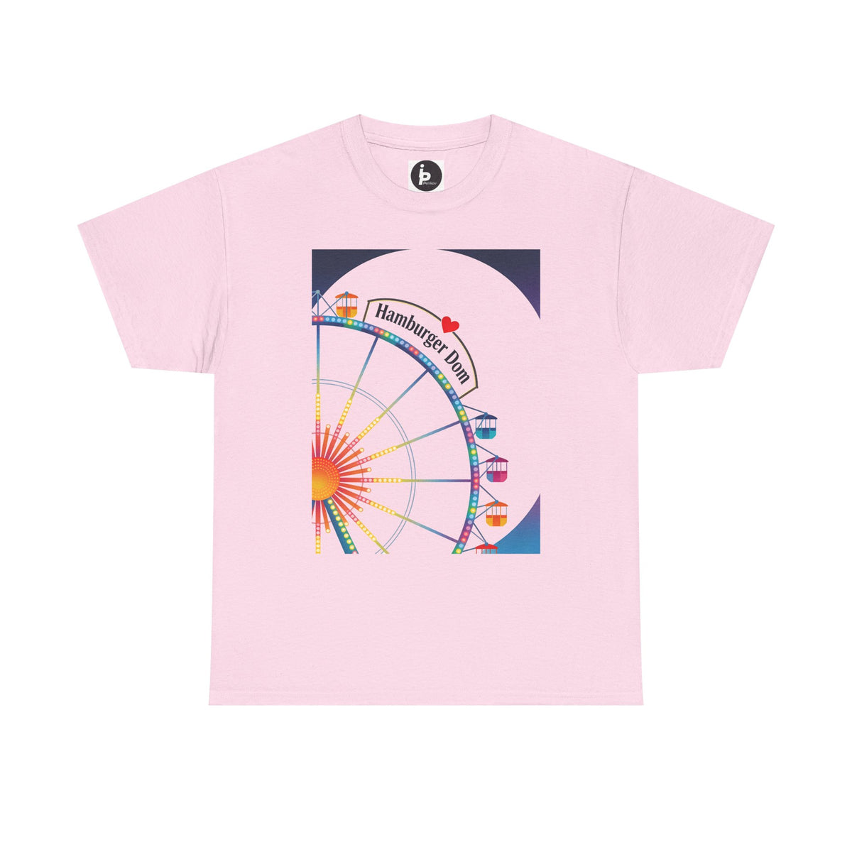 Riesenrad-T-Shirt Grafik mit dem Fahrgeschäft "Hamburger Dom"