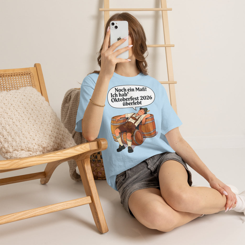 Oktoberfest 2026 T-Shirt – „Noch ein Maß! Ich hab' Oktoberfest 2026 überlebt“ Beer-Festival-Shirt