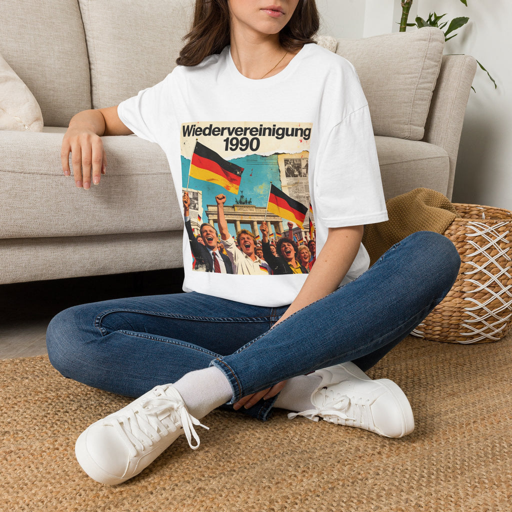 Wiedervereinigung 1990 - Deutsche Wiedervereinigung Retro Flagge T-Shirt