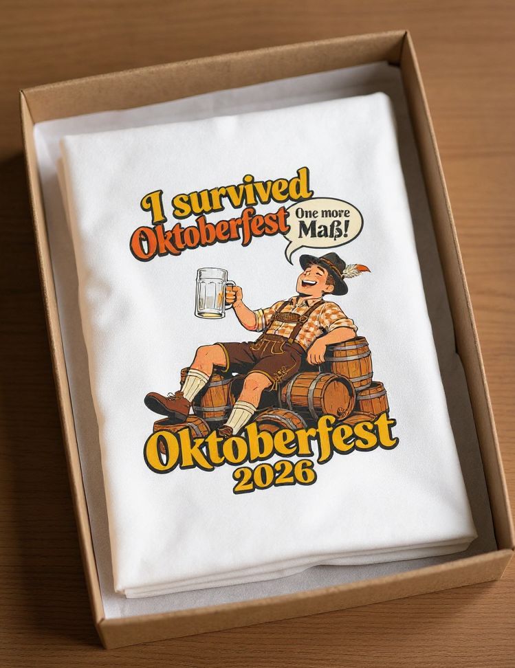 Oktoberfest 2026 T-Shirt — "I Survived Oktoberfest" Beer Festival Tee