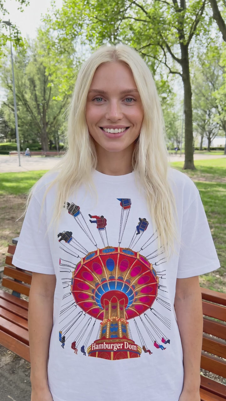 Hamburger Dom T-Shirt – Kettenkarussell Motiv Unisex